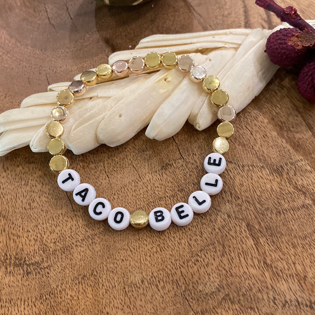 Taco Belle Graphic Beaded Bracelet 12$